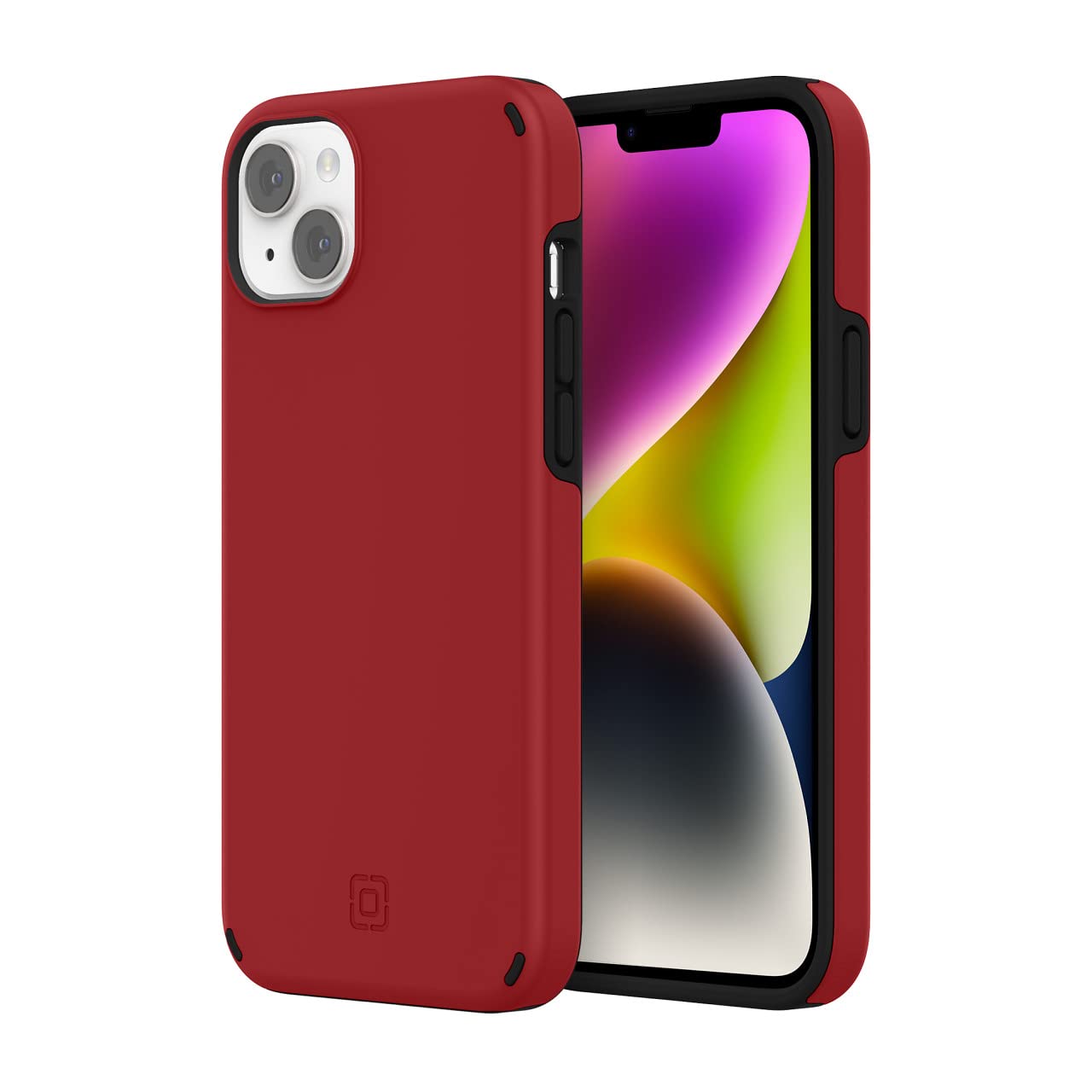 Incipio Duo Series Case For Iphone 14 Plus, 12-Ft. (3.7m) Drop Defense - Scarlet Red/Black (Iph-2034-Scrb)