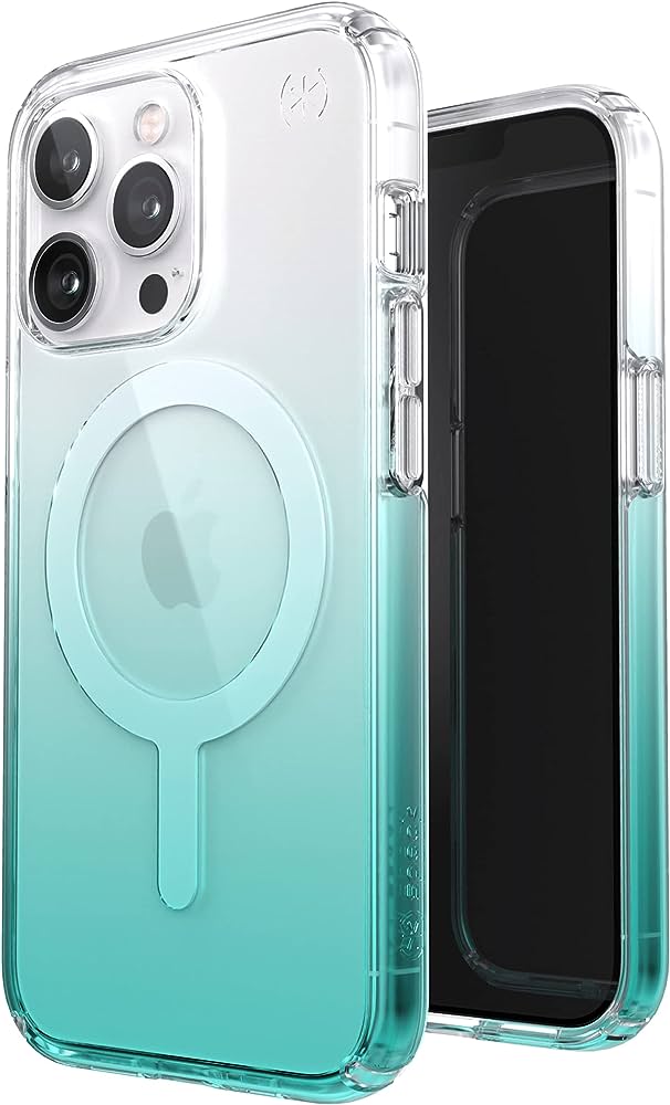 Presidio Perfect-Clear Ombre Magsafe Iphone 14 Pro Max Cases - Clear/Fantasy Teal Fade