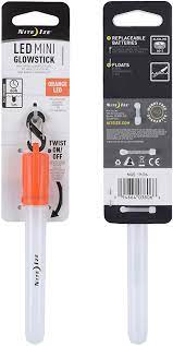 Nite Ize Led Mini Glowstick Orange Waterproof Reuseable Lightstick