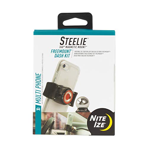 Nite Ize Original Steelie Freemount Dash Kit - Adjustable Magnetic Bracket + Car Dash Mount For Smartphones