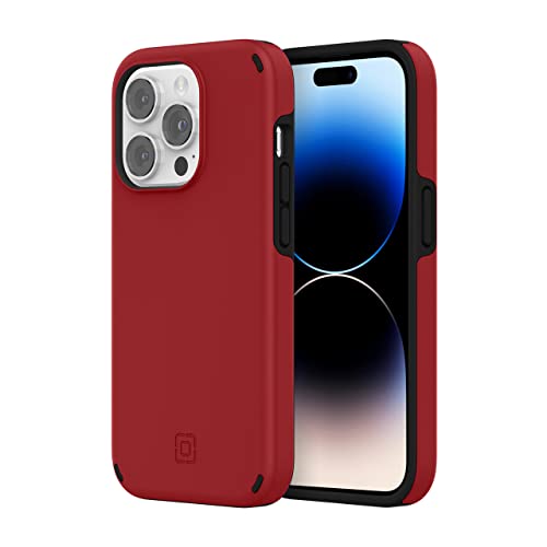 Incipio Duo Series Case For Iphone 14 Pro, 12-Ft. (3.7m) Drop Defense - Scarlet Red/Black (Iph-2033-Scrb)