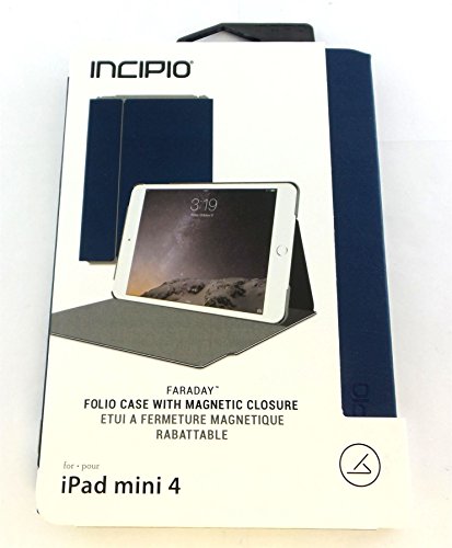 Incipio Faraday Folio Case Magnetic Closure For Ipad Mini 4 Navy Ipd-267-Nvy-V