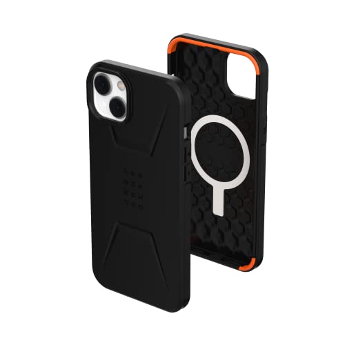 Urban Armor Gear Uag Designed For Iphone 14 Plus Case Black 6.7" Civilian Built-In Magnet Compatible With Magsafe Charging Sleek Ultra Thin Slim Dropproof Shockproof Protective Cover