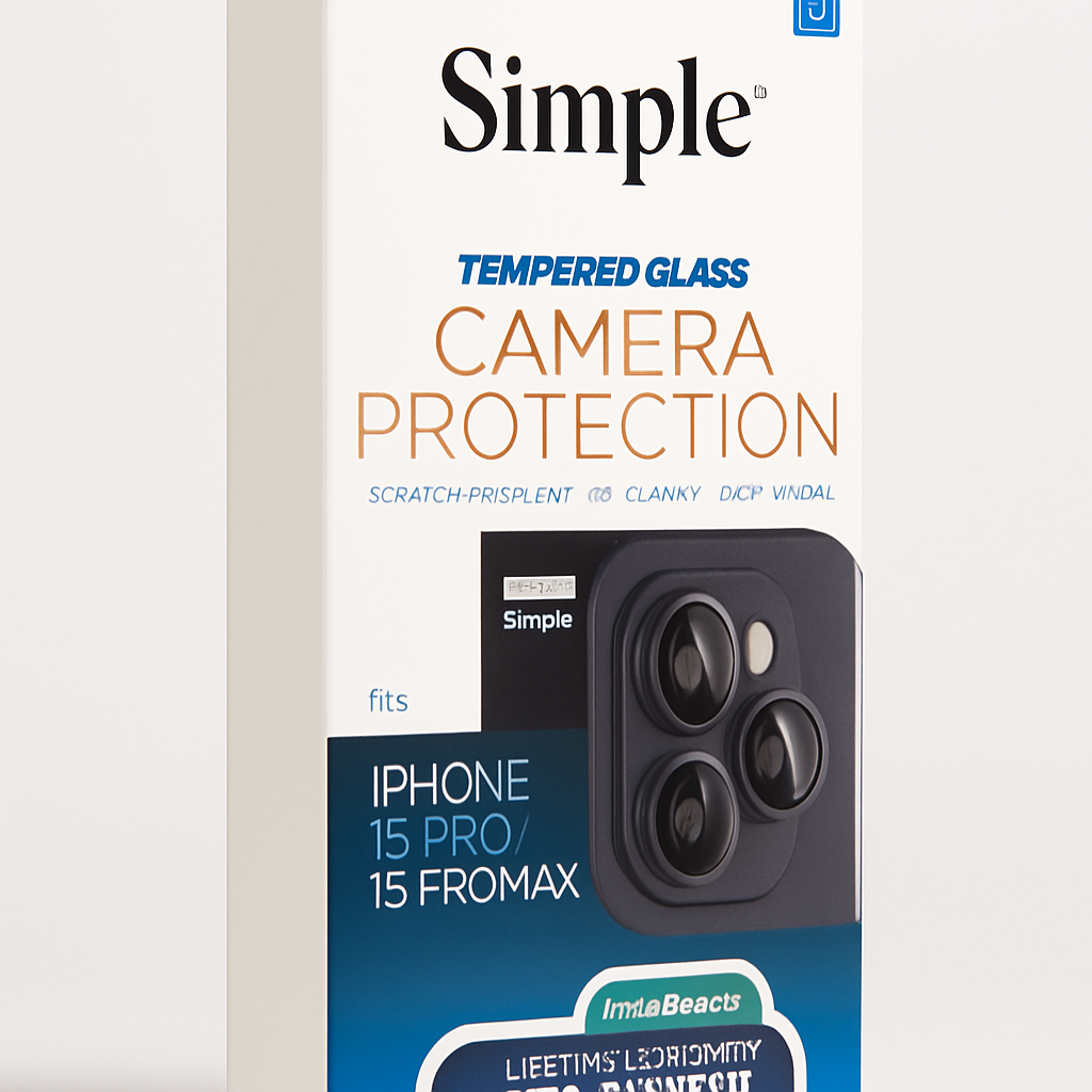 [810135810517] Simple Tempered Glass Camera Protection – Iphone 15 Pro / 15 Pro Max