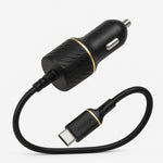 Otterbox 18w Usb C To Usb C Fast Car Charger Cable Black Shimmer