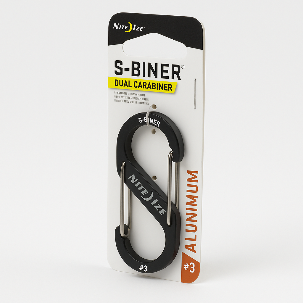 Nite Ize Size 3 S-Biner Dual Carabiner Charcoal Grey Aluminum