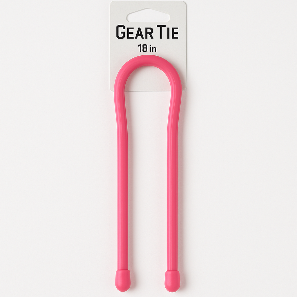 Nite Ize Gear Ties Reusable Cable Ties Neon Pink 18 Inch 2 Pack