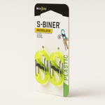 Nite Ize S Biner Polycarbonate Microlock Carabiner 2 Pack Lime Green