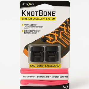 Nite Ize Knotbone Stretch LaceLock System Neon Pink Cord Toggle For Hiking