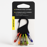 Nite Ize KeyRack Stainless Steel Carabiner Key Chain with 6 Colorful S-Biners