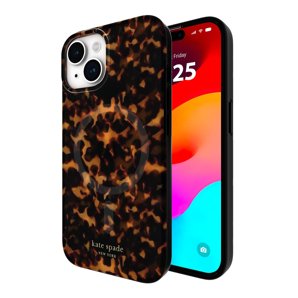 Kate Spade New York Phone Case For iPhone 15 14 13 Tortoiseshell Cover