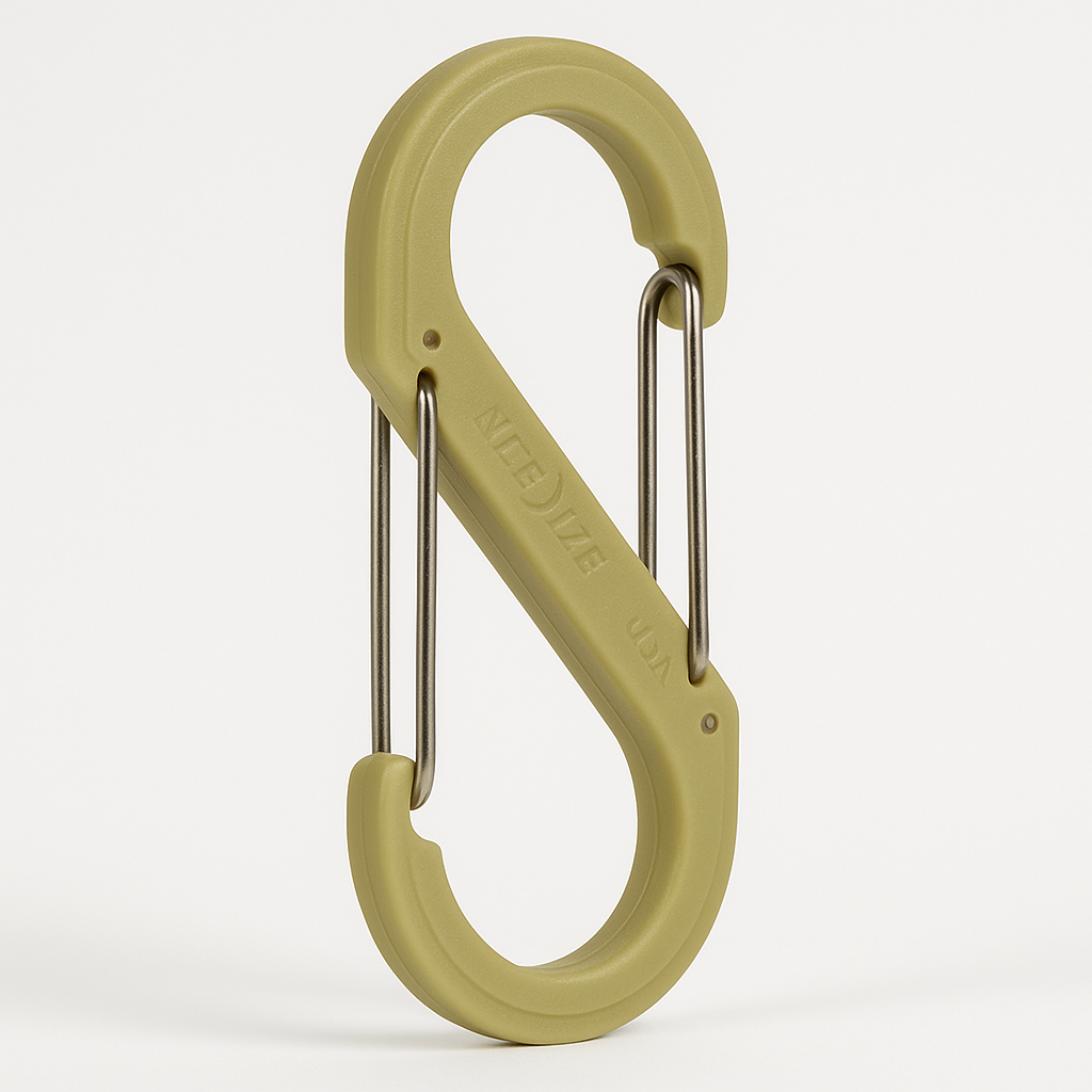 Nite Ize S-Biner Plastic Carabiner Size 2 Tan Single Pack