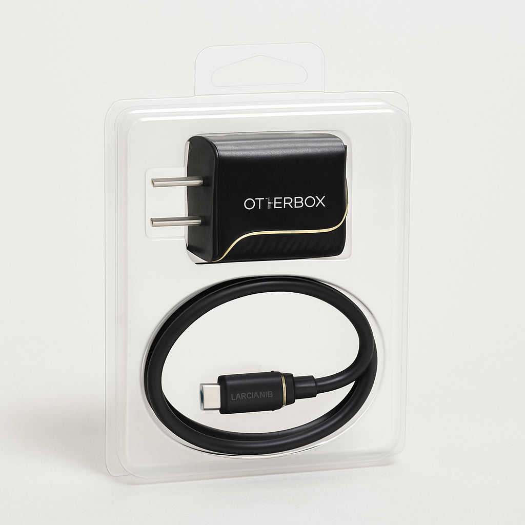 OtterBox 18W USB C To USB C Fast Wall Charging Kit Black Shimmer