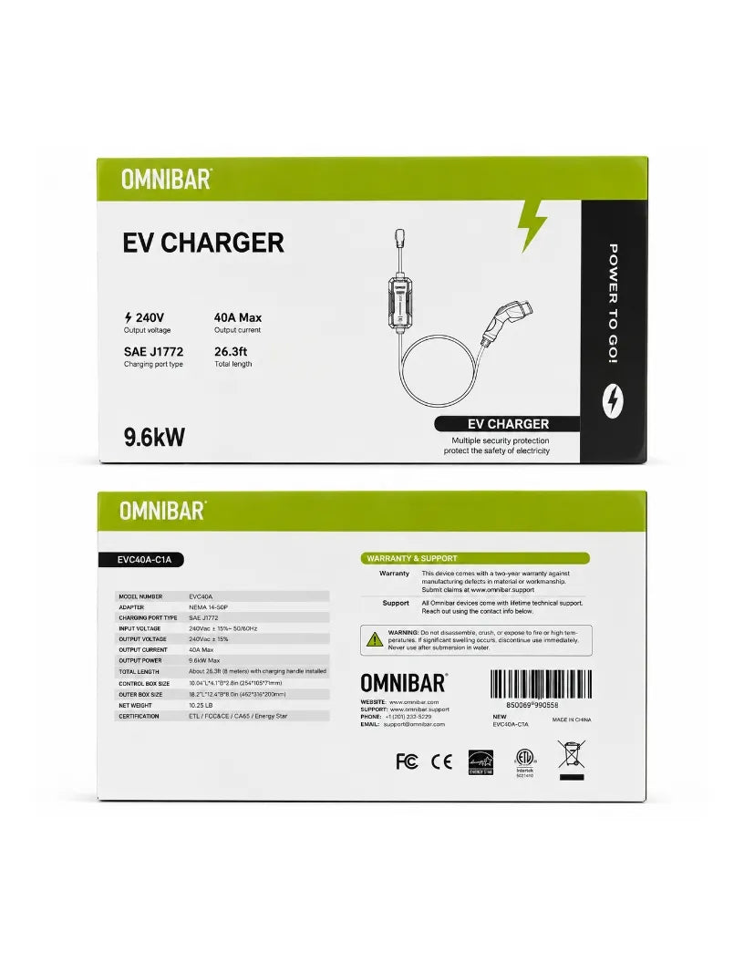 Omnibar Portable Level 2 EV Charger