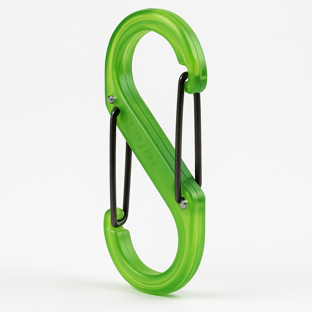 Nite Ize Plastic S Biner Size 4 Double Gated Carabiner Transparent Lime