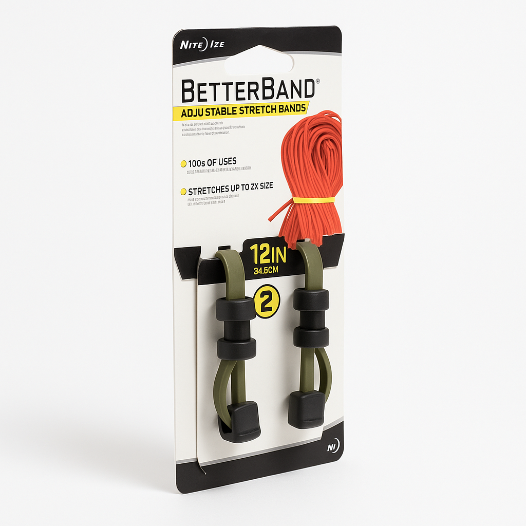 Nite Ize Betterband Adjustable Stretch Bands 12 Inches 2 Pack Foliage