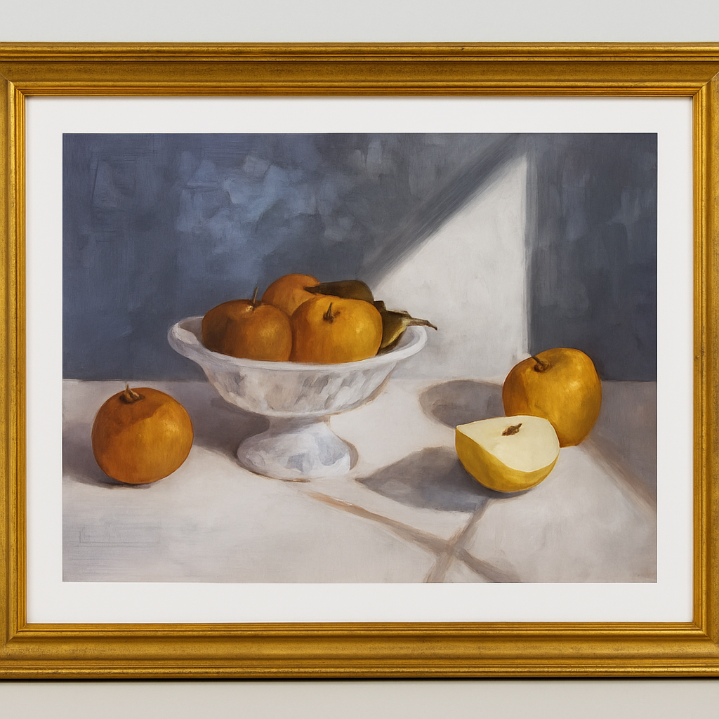 Premium Fruit Pear Still Life Framed Wall Art For Living Room