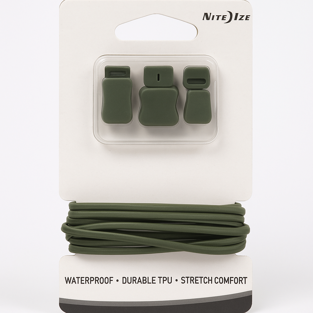 Nite Ize KnotBone Stretch LaceLock Bungee Cord System Foliage Green