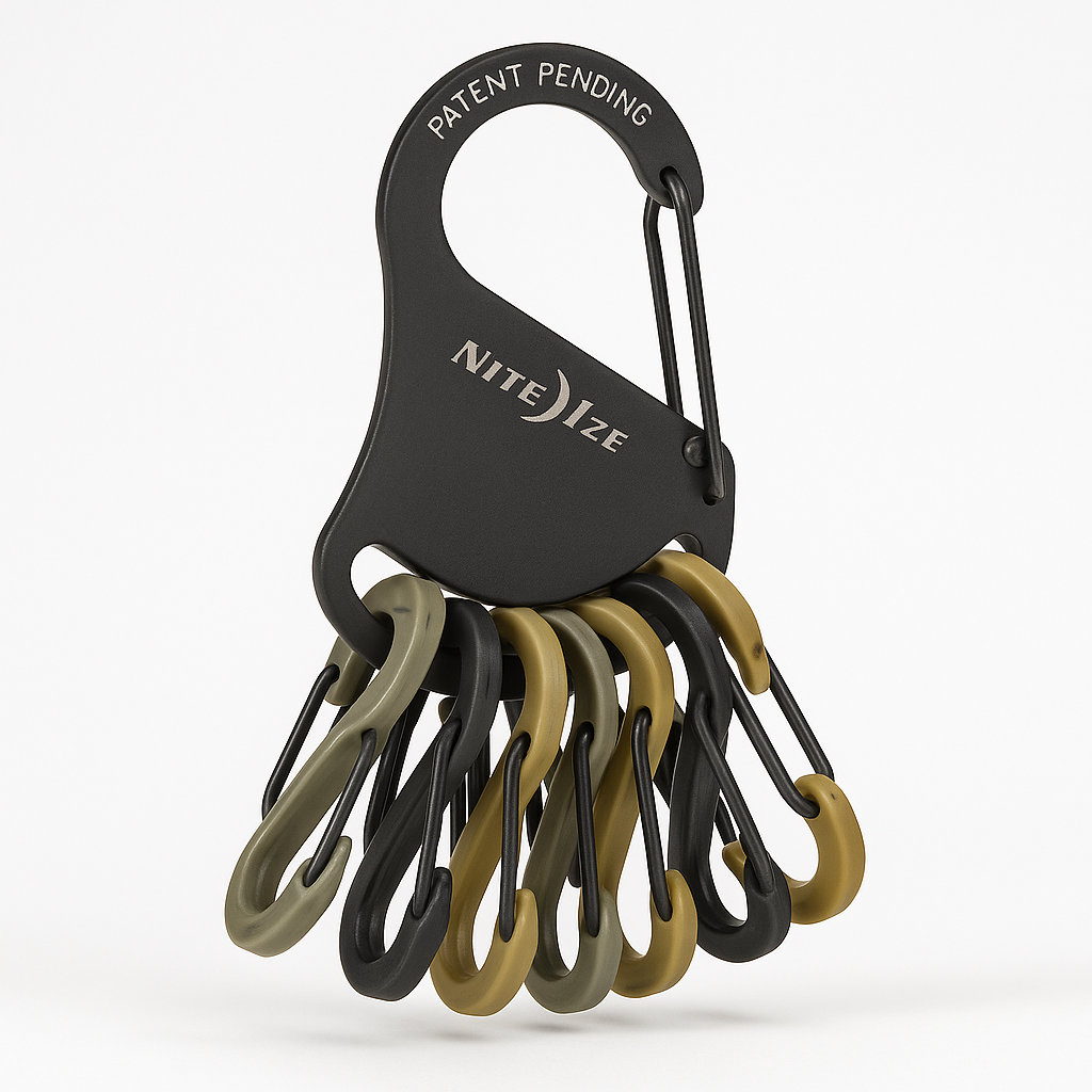 Nite Ize KeyRack S Biner Black Camo Durable Aluminum Key Organizer