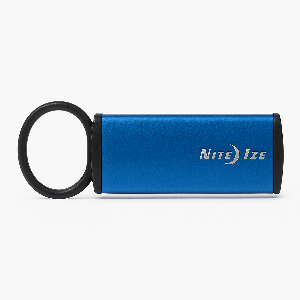 Nite Ize PowerKey Short Smartphone Charging Cable With Keychain Blue