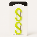 Nite Ize S Biner Polycarbonate Microlock Carabiner 2 Pack Lime Green