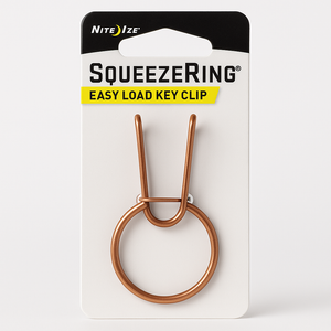 Nite Ize Squeezering Key Clip Easy Load Copper Split Ring