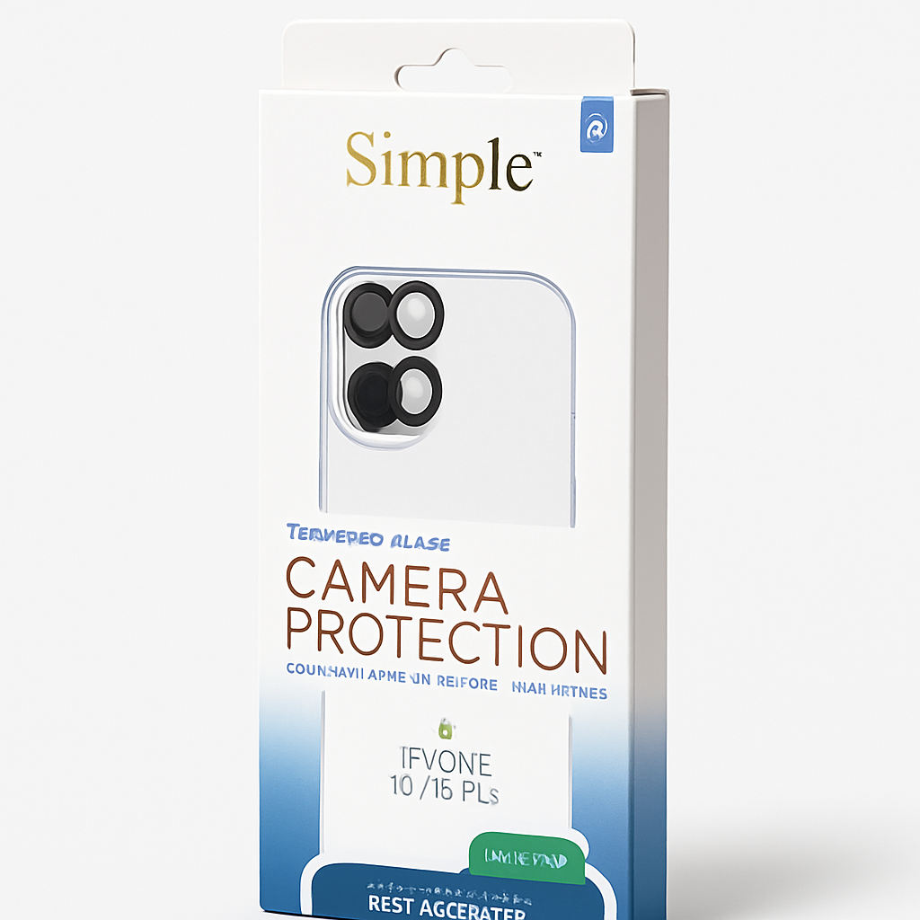 [810135814829] Simple Tempered Glass Camera Lens Protector For Iphone 16 / 16 Plus