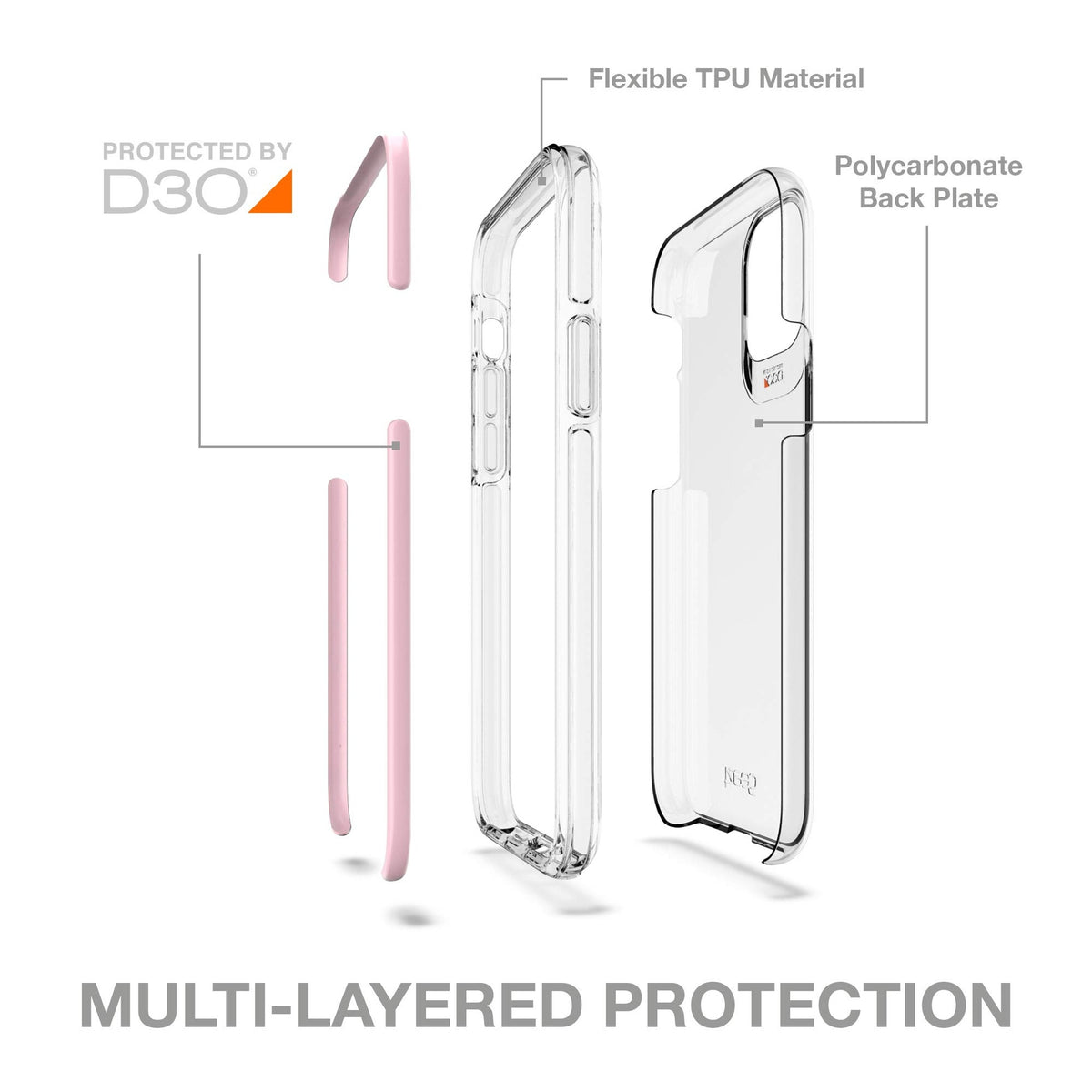 [840056103481] Gear4 Zagg Piccadilly Compatible With Iphone 11 Pro Case, Advanced Impact Protection With Integrated D3o Technology Phone Cover - Rose Gold
