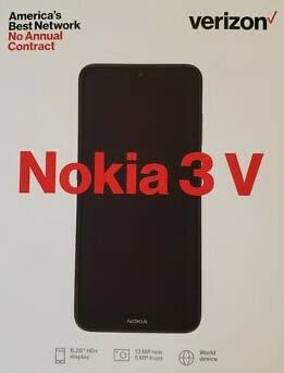 Nokia 3v (Ta1182) 16g Blue Grade B - For Use On (Verizon Only)