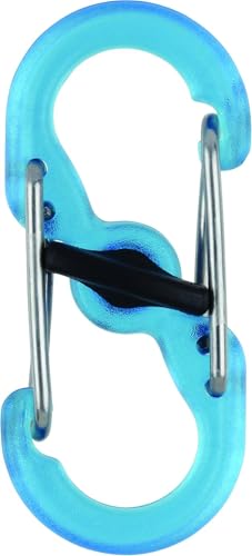 Nite Ize S-Biner Microlock Polycarbonate Translucent Blue Locking (2-Pack Of 2) (6 Packs Of 2)