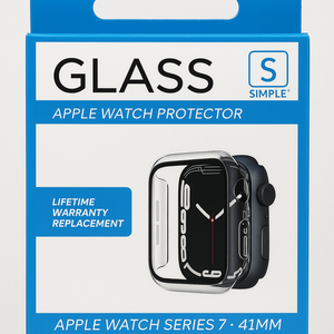 [814238027544] "Simple Protection Tempered Glass W/ Clear Pc Bumper 41mm "
