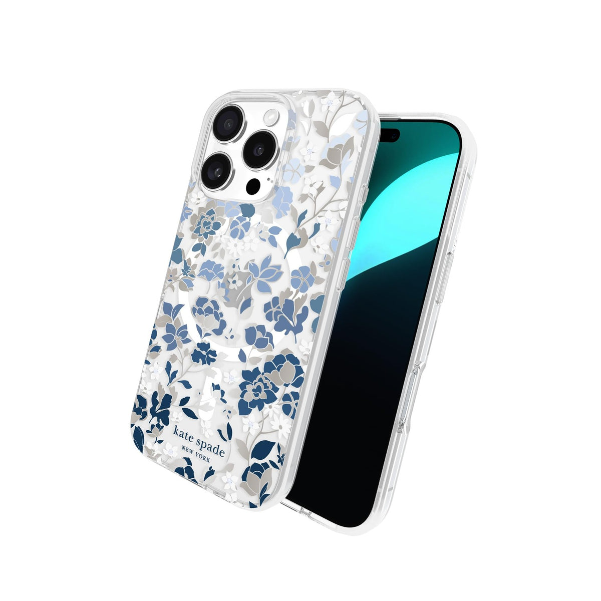 Kate Spade New York iPhone 16 Pro MagSafe Case Flowerbed Blue
