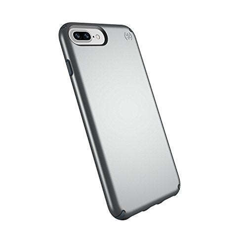 Speck Products Presidio Metallic Case For Iphone 8 Plus (Also Fits 7 Plus And 6s/6 Plus), Tungsten Grey Metallic/Stormy Grey
