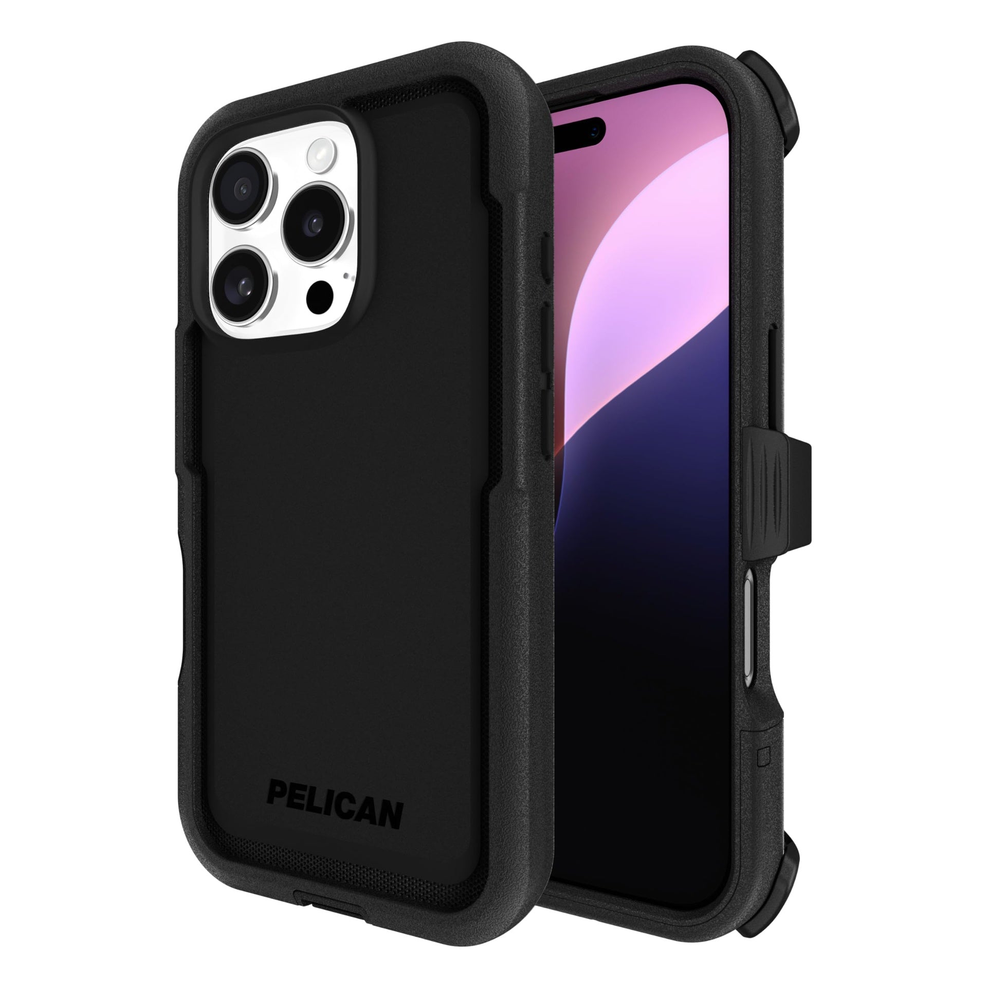 Pelican Voyager MagSafe Case With Holster For Iphone 16 Pro Black
