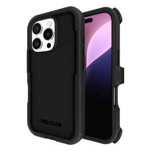 Pelican Voyager MagSafe Case With Holster For Iphone 16 Pro Black