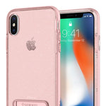 [8809565300479] Spigen Crystal Hybrid Glitter Iphone A Case With Flexible Inner Casing And Reinforced Hard Bumper Frame For Iphone A (2017) - Rose Quartz