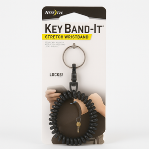 Nite Ize Key Band It Stretch Wristband Key Chain Quick Clip Smoke