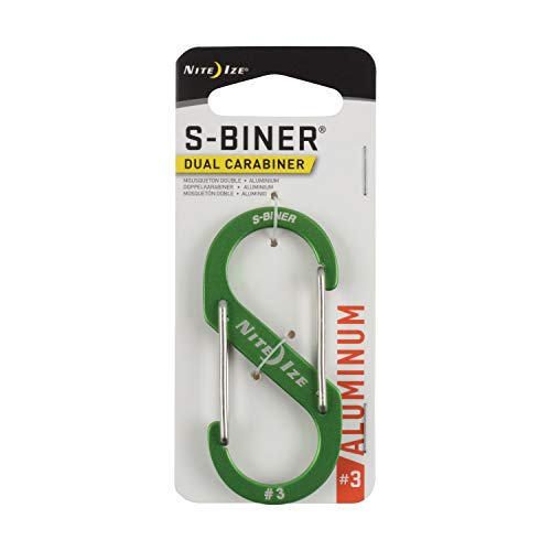 Nite Ize Size-3 S-Biner Dual Carabiner, Aluminum, Lime Green