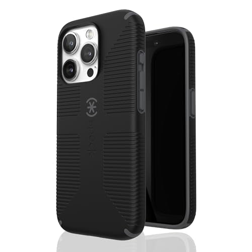 Speck CandyShell Grip Case For iPhone 15 Pro MagSafe 6.1 Inch Black Slate Grey