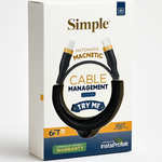 [810135813204] Simple Magnetic Usb C To Usb C Cable, 6ft Length, Black, Fast Charging Data Transfer Cord