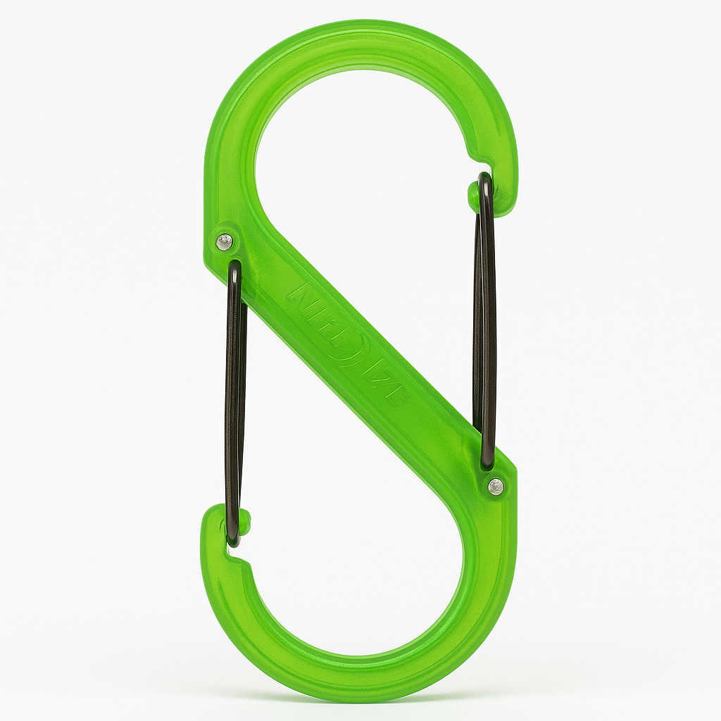 Nite Ize Plastic S Biner Size 4 Double Gated Carabiner Transparent Lime