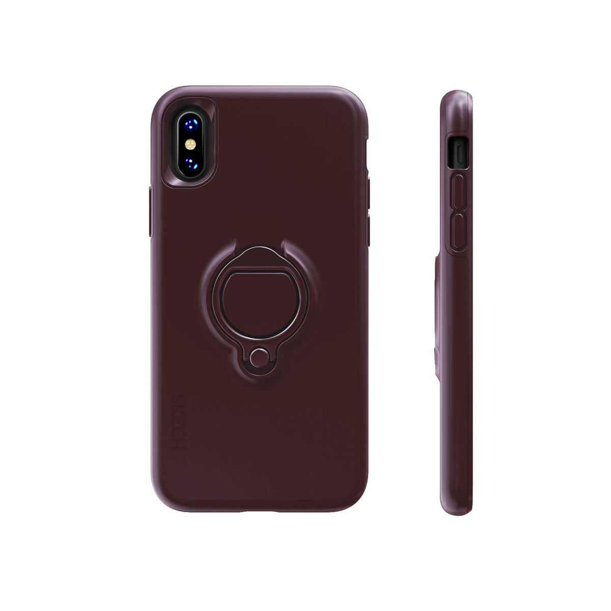 [819771022445] Skech Slim Shockproof Anti-Slip Vortex Hybrid Case For Apple Iphone Xs Max - Sangria