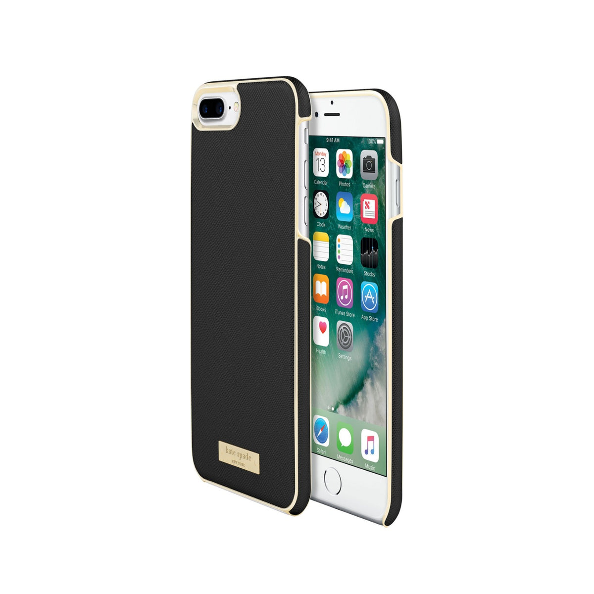 Kate Spade New York iPhone 7 Plus Case Shock Absorbing Saffiano Black