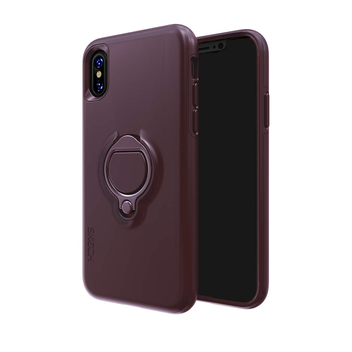 [819771022445] Skech Slim Shockproof Anti-Slip Vortex Hybrid Case For Apple Iphone Xs Max - Sangria