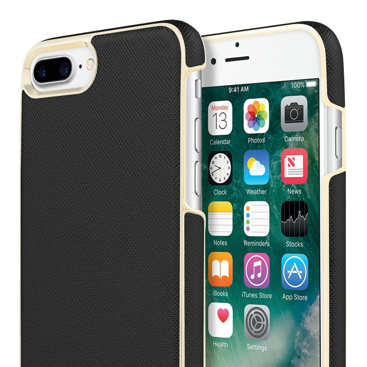 Kate Spade New York iPhone 7 Plus Case Shock Absorbing Saffiano Black