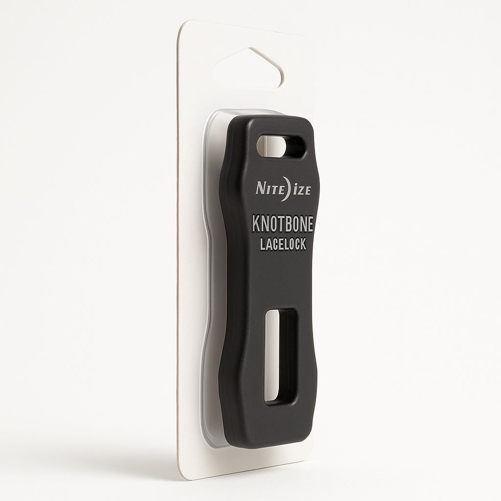 Nite Ize Knot Bone Shoe Lace Locks Secure Nylon Cord Keeper Black