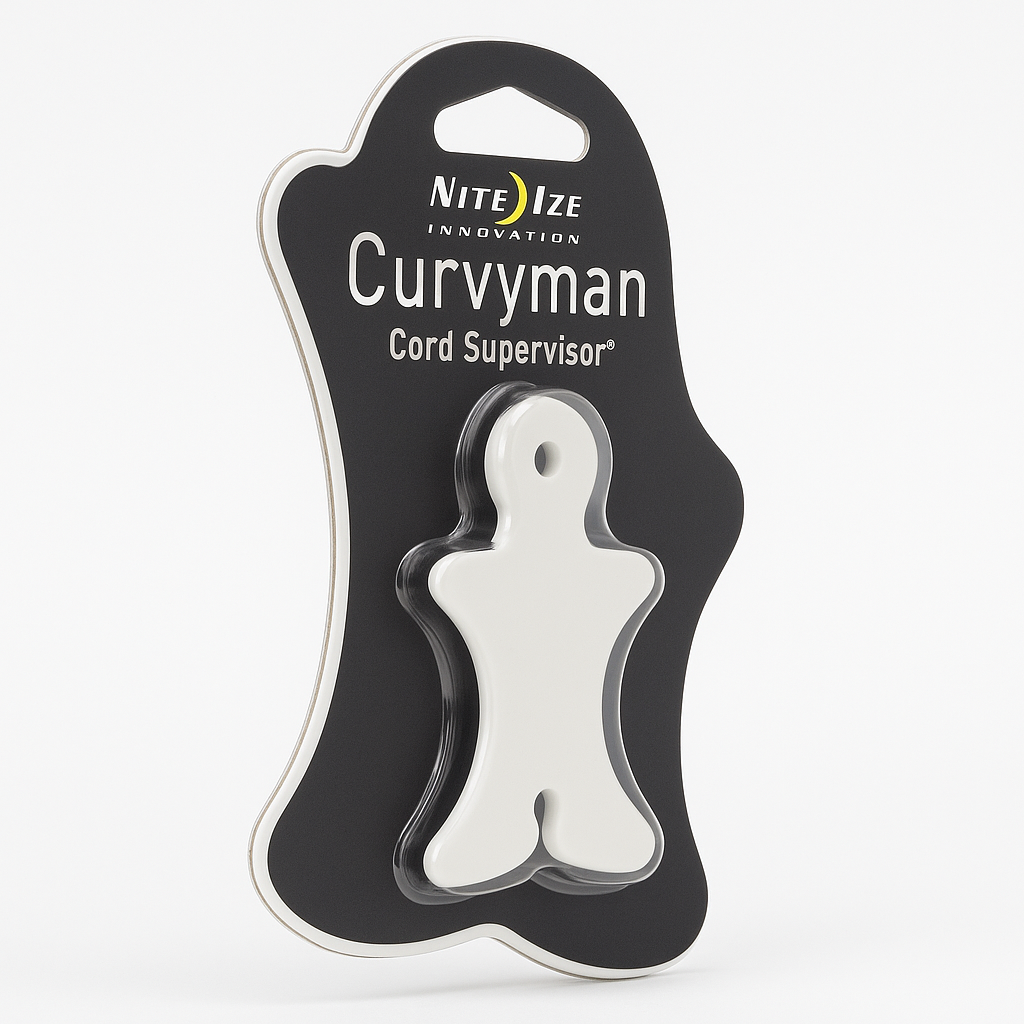 Nite Ize Curvyman Cord Supervisor Earbud Headphone Cable Wrap White