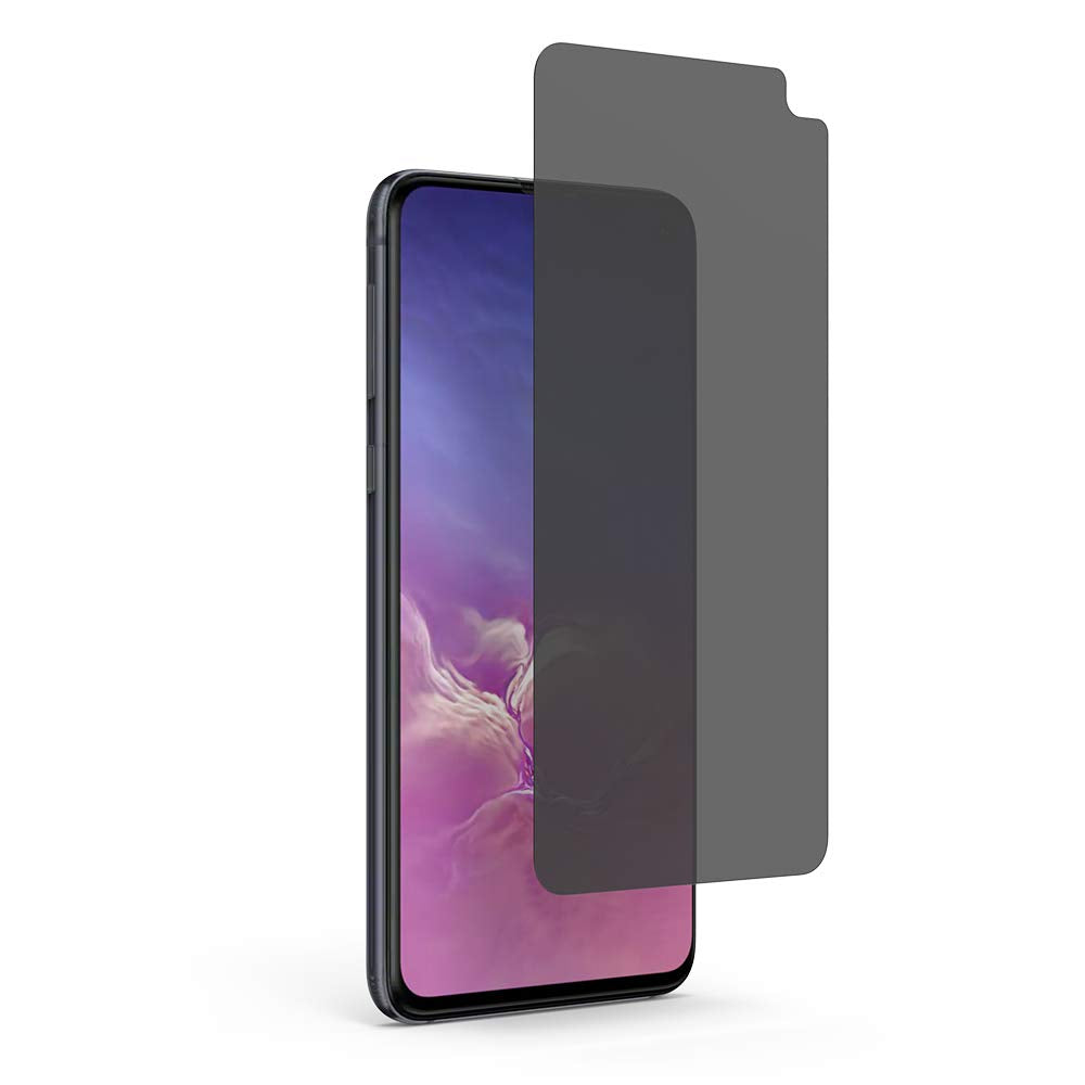 Puregear 2-Way Privacy Hd Tempered Glass Screen Protector For Samsung Galaxy S10e With Self Alignment Installation Tray, Touch Sensitive, Case Friendly, Conceal Your Screen, Lifetime Replacement