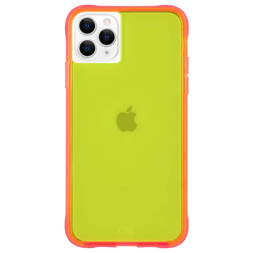 Case-Mate Tough Neon Case For iPhone 11 Pro Max 6.5-Inch Yellow Pink