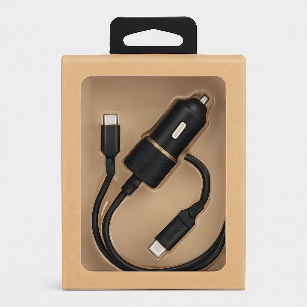 Otterbox 18w Usb C To Usb C Fast Car Charger Cable Black Shimmer